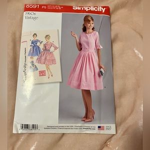 Simplicity 8591 - 1960s Dress Sewing Pattern